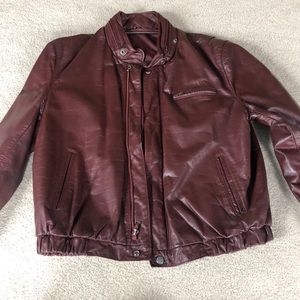 Brown leather jacket